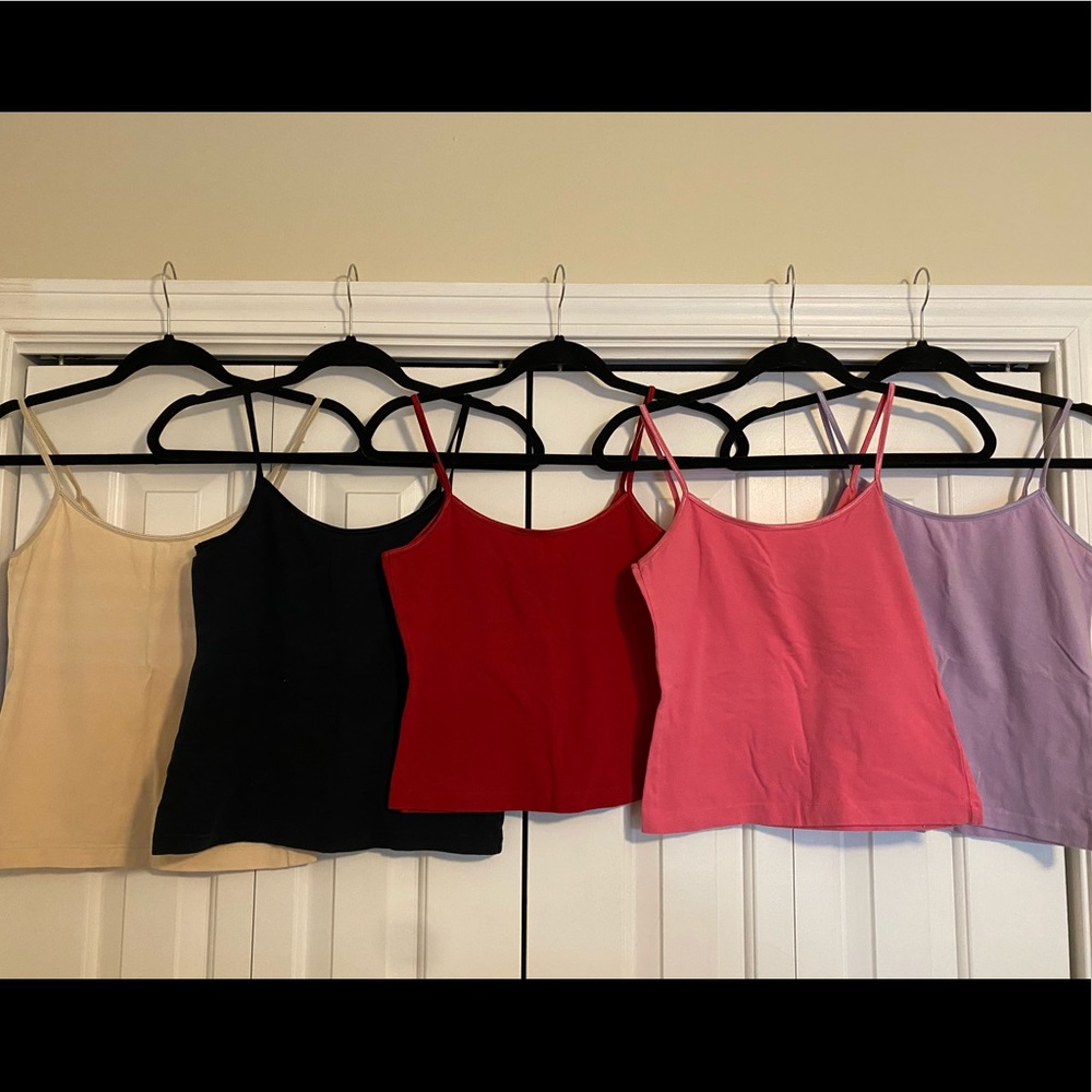 bp Basic/Plain Cropped Spaghetti Strap Tanks - M/L
